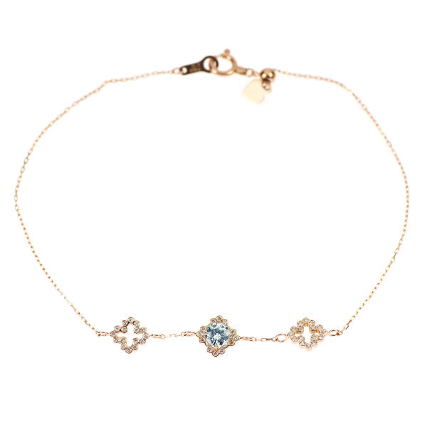 K18PG トリートブルーダイヤモンド ブレスレット 0.228ct FGB SI2 D0.15ct