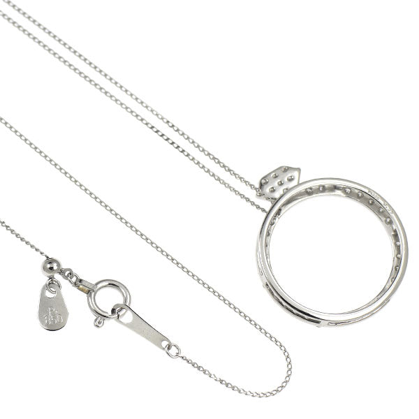 Pt900/ Pt850 ダイヤモンド ペンダントネックレス 0.35ct 指輪 ソリテールリング