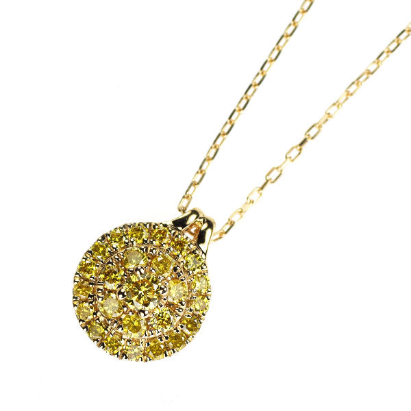 K18YG トリートイエローダイヤモンド ペンダントネックレス 0.20ct