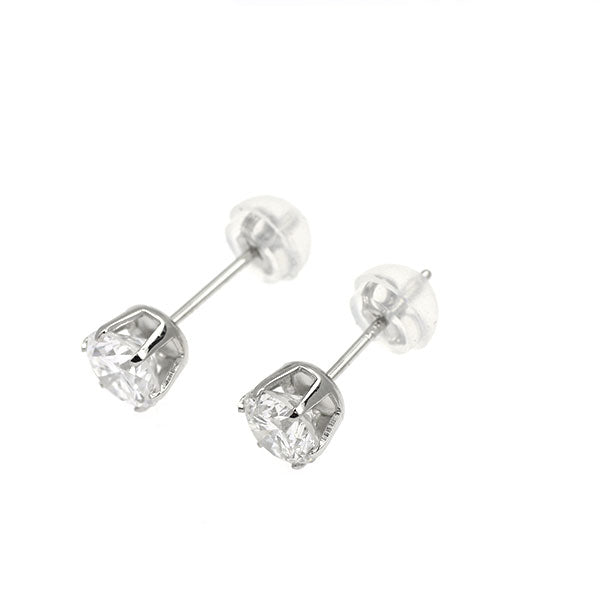 新品 Pt900 ダイヤモンド ピアス 1.223ct F/G SI2 G スタッド【エスコレ】