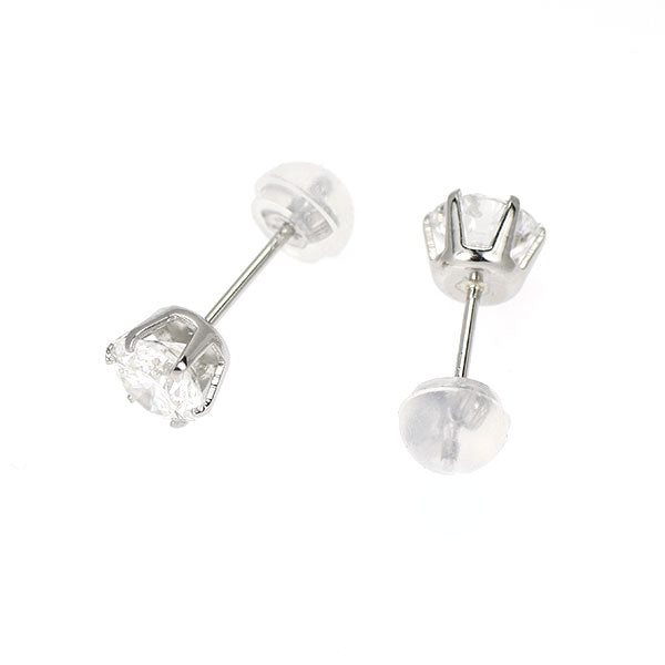 新品 Pt900 ダイヤモンド ピアス 1.252ct E/G SI2 G スタッド【エスコレ】