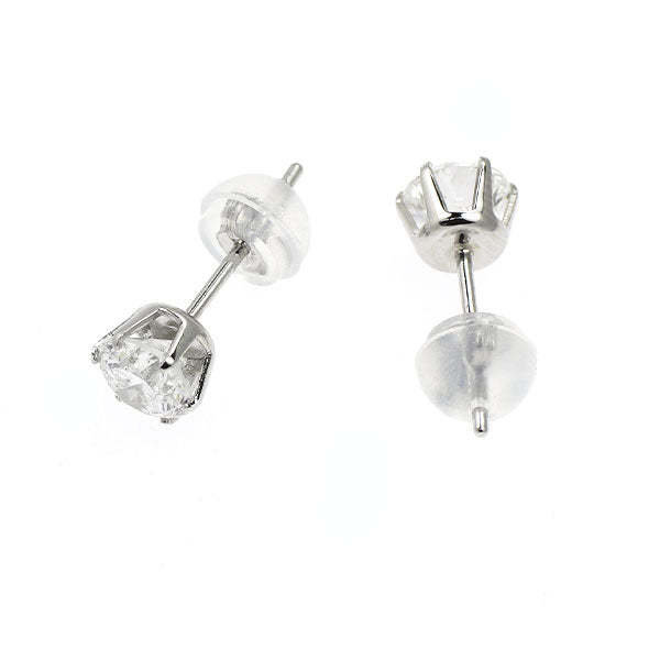 新品 Pt900 ダイヤモンド ピアス 1.001ct E/G SI2 G スタッド【エスコレ】
