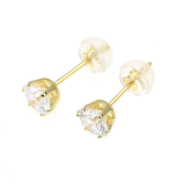 新品 K18YG ダイヤモンド ピアス 1.045ct E SI2 VG/G スタッド【エスコレ】