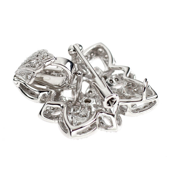 K18WG ダイヤモンド ブローチ兼ペンダントトップ 0.70ct アンティークレース