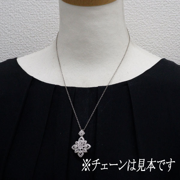K18WG ダイヤモンド ブローチ兼ペンダントトップ 0.70ct アンティークレース