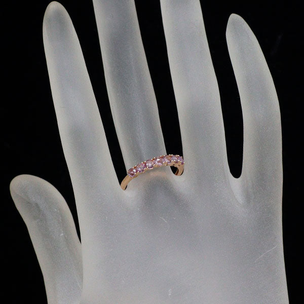 GSTV K18PG ローズカット ピンクサファイア リング 0.70ct 一文字