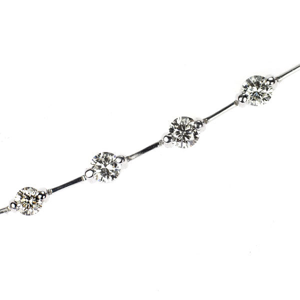 K18WG ダイヤモンド ステーション ブレスレット 2.00ct