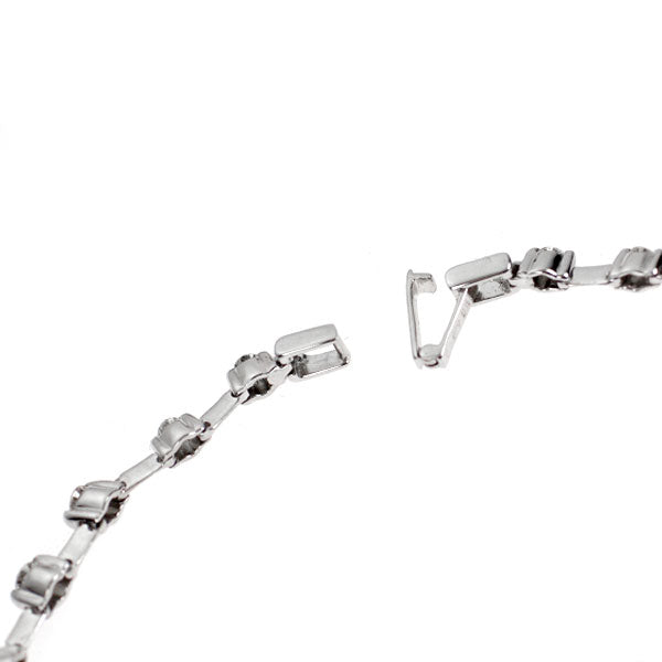 K18WG ダイヤモンド ステーション ブレスレット 2.00ct