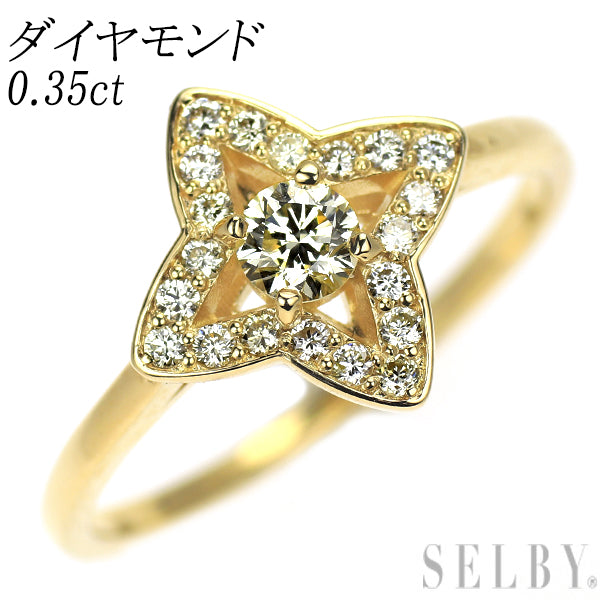 K18YG ダイヤモンド リング 0.35ct