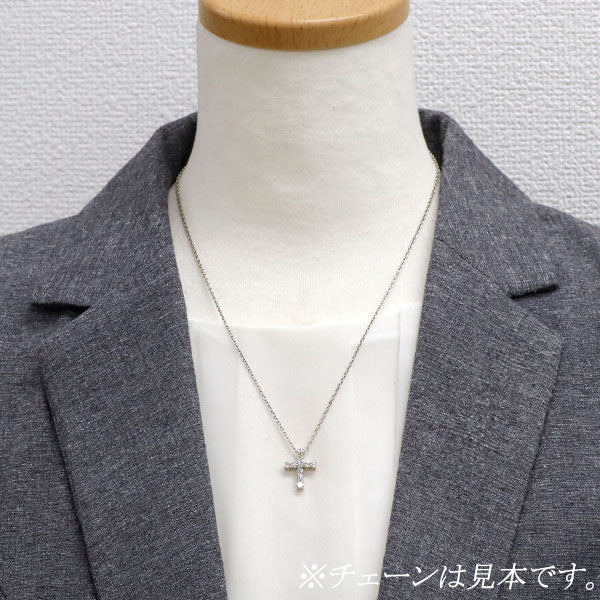 Pt1000 ダイヤモンド ペンダントトップ 0.70ct クロス