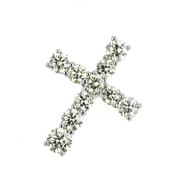 Pt1000 ダイヤモンド ペンダントトップ 0.70ct クロス