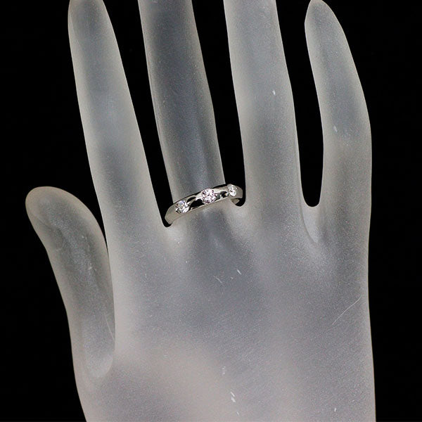 Pt900 天然ピンクダイヤモンド リング 0.119ct FLPP SI2 D0.221ct