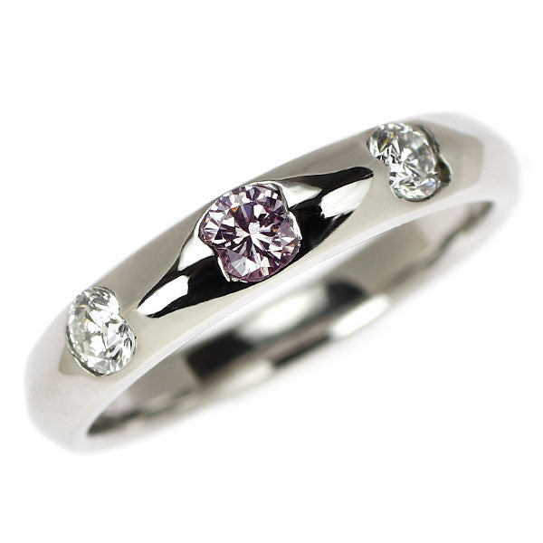 Pt900 天然ピンクダイヤモンド リング 0.119ct FLPP SI2 D0.221ct