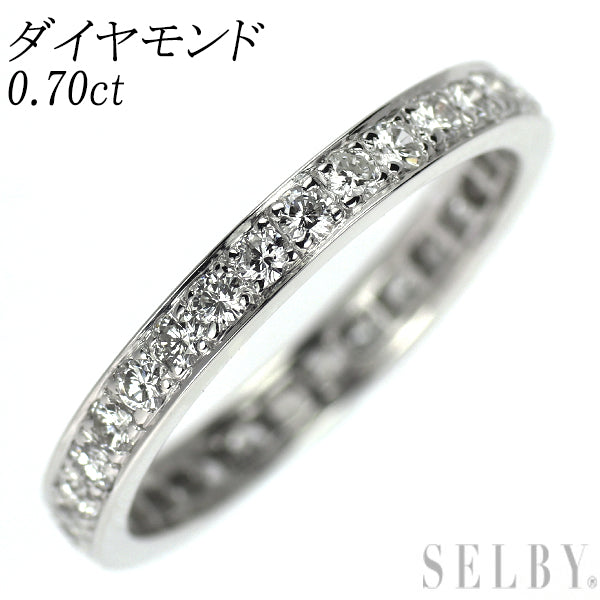 K14WG ダイヤモンド リング 0.70ct フルエタニティ