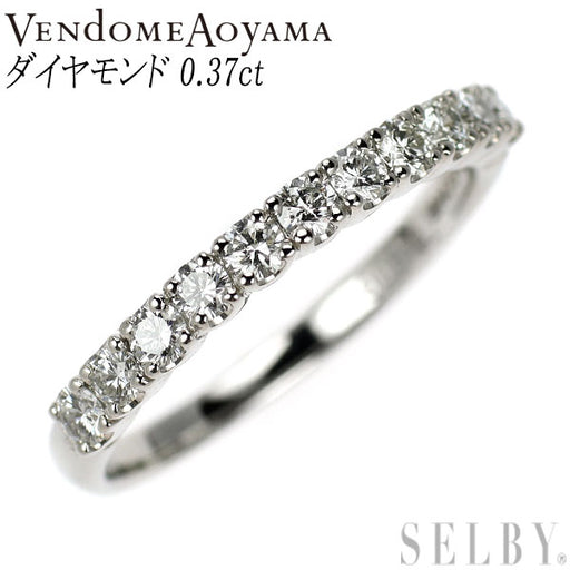 【VENDOME AOYAMA】PT900 D0.37ctハーフエタニティリング ヴァンドーム青山 Pt900 ダイヤモンド リング 0.37ct ハーフエタニティ