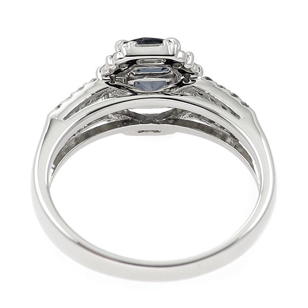Pt900 スピネル ダイヤモンド リング 0.98ct D0.30ct