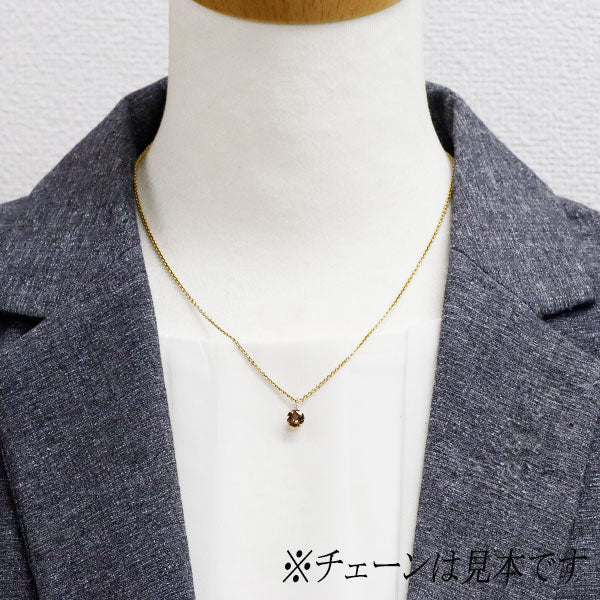 K18YG アンダリュサイト ダイヤモンド ペンダントトップ 0.70ct D0.01ct
