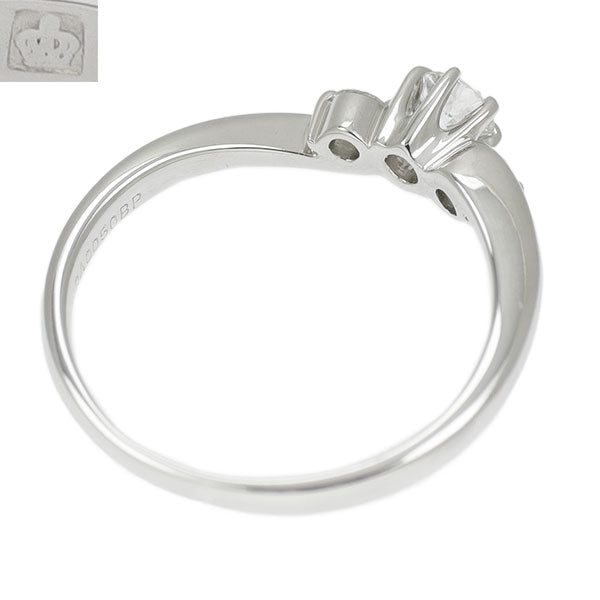 ロイヤルアッシャー Pt950 ダイヤモンド リング 0.15ct D0.08ct
