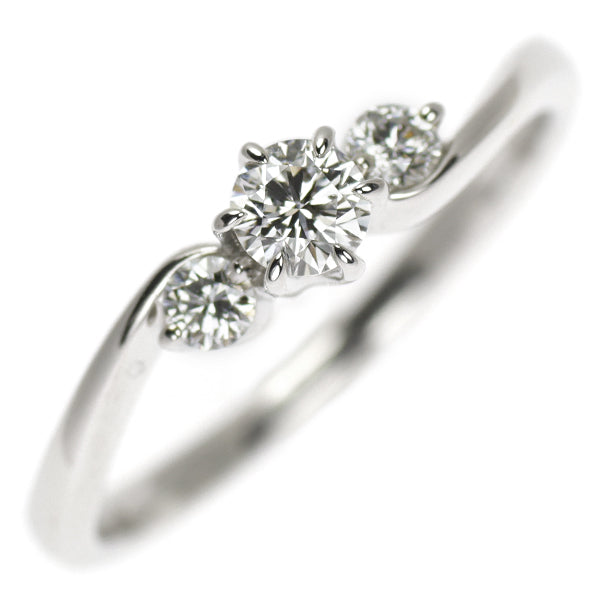ロイヤルアッシャー Pt950 ダイヤモンド リング 0.15ct D0.08ct