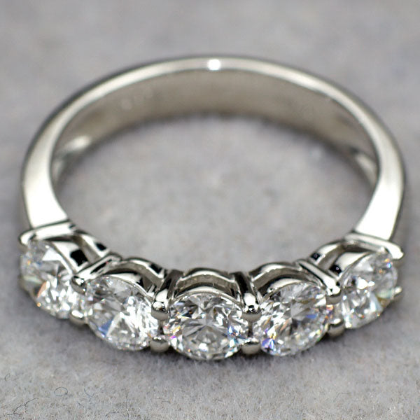新品 Pt950 全石GIA最高級グレード付 ダイヤモンド リング 1.52ct D IF 3EX 究極のエタニティ【エスコレ】 ハーフエタニティ