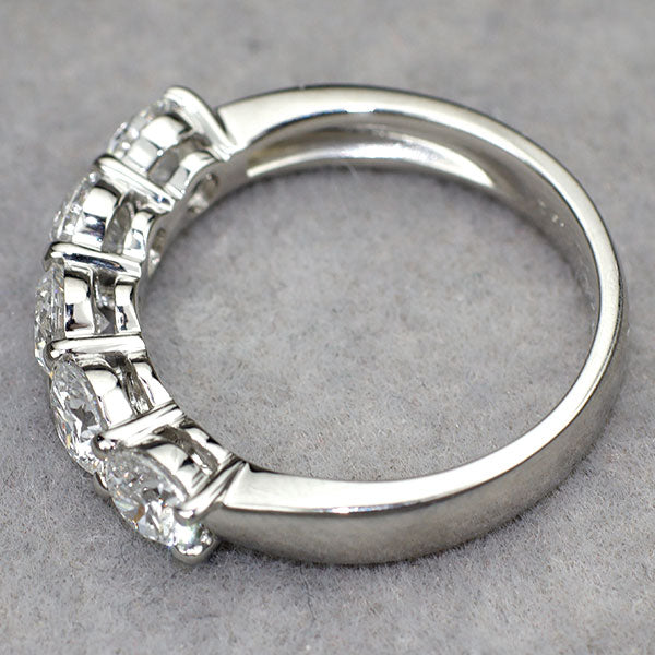 新品 Pt950 全石GIA最高級グレード付 ダイヤモンド リング 1.52ct D IF 3EX 究極のエタニティ【エスコレ】 ハーフエタニティ