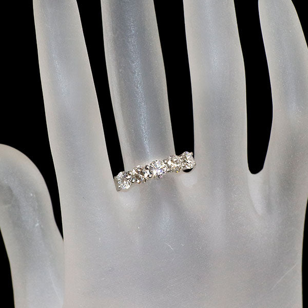 新品 Pt950 全石GIA最高級グレード付 ダイヤモンド リング 1.52ct D IF 3EX 究極のエタニティ【エスコレ】 ハーフエタニティ