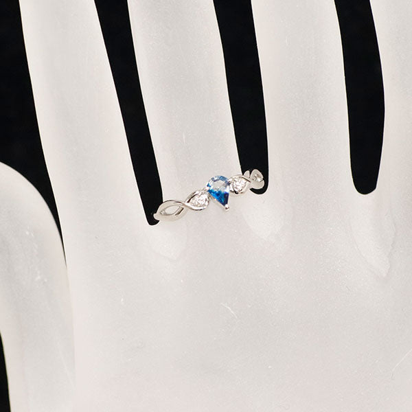 新品 希少 Pt950 ジンバブエ産ユークレース ダイヤモンド リング 0.200ct D0.02ct 【エスコレ】