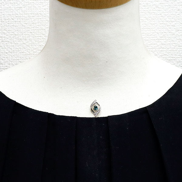 希少 Pt900 アレキサンドライト ダイヤモンド ペンダントトップ 0.36ct D0.11ct
