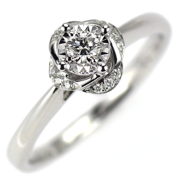 K18WG ダイヤモンド リング 0.085ct D0.036ct