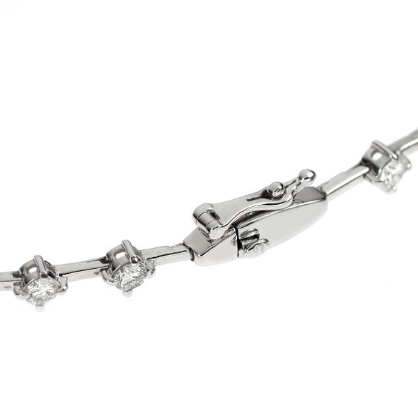 K18WG ダイヤモンド ブレスレット 2.00ct ステーション