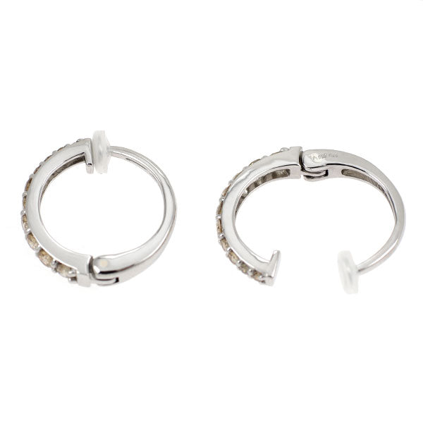 Pt950 ダイヤモンド フープ イヤリング 1.00ct