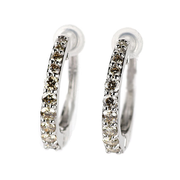 Pt950 ダイヤモンド フープ イヤリング 1.00ct