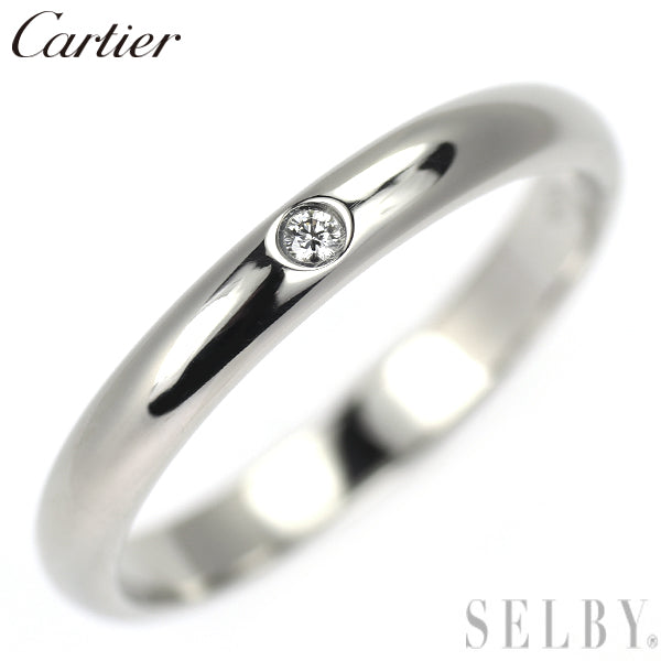 カルティエ Pt950 ダイヤモンド リング バンド 49号 — セルビー