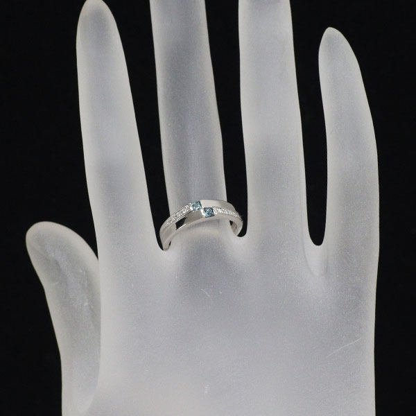 Pt950 希少 アレキサンドライト ダイヤモンド リング 0.12ct D0.04ct