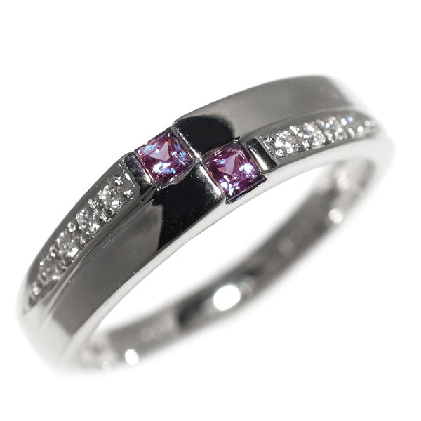 Pt950 希少 アレキサンドライト ダイヤモンド リング 0.12ct D0.04ct