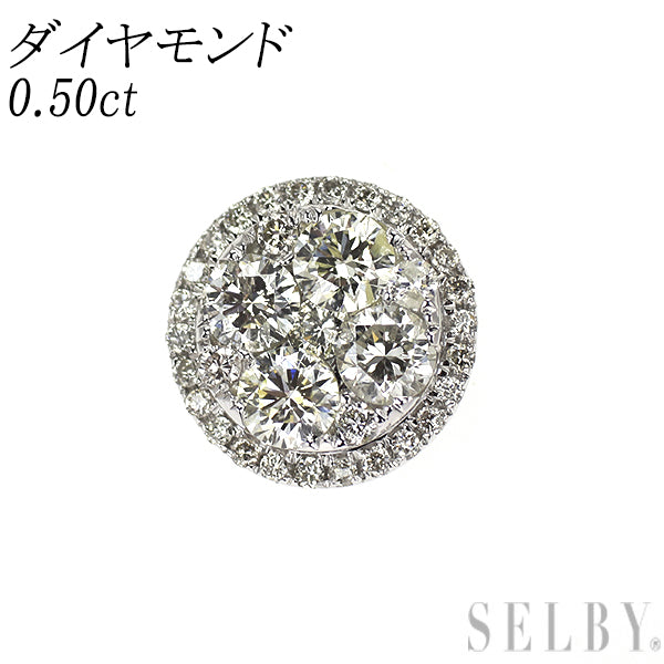 K18WG ダイヤモンド ペンダントトップ 0.50ct