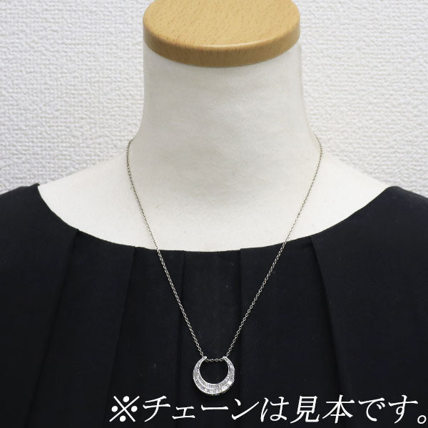 GSTV K18WG ダイヤモンド ペンダントトップ 0.72ct 三日月 大久保馬蹄