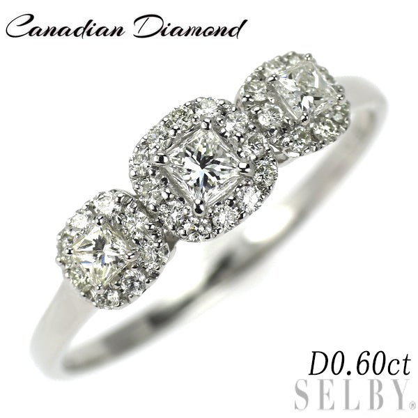 カナディアンダイヤ Pt950 ダイヤモンド リング 0.60ct