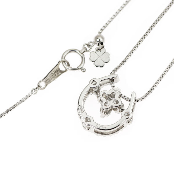 Pt900/ Pt850 ダイヤモンド ペンダントネックレス 0.777ct 馬蹄 ホースシュー クローバー 3way