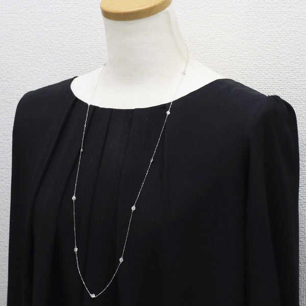 Pt850 ダイヤモンド ステーション ネックレス 3.00ct