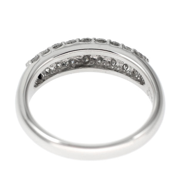 Pt900 カラーレス/トリートブルーダイヤモンド リング 1.00ct パヴェ