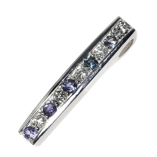K18WG カラーチェンジガーネット ダイヤモンド ペンダントトップ 0.28ct D0.23ct