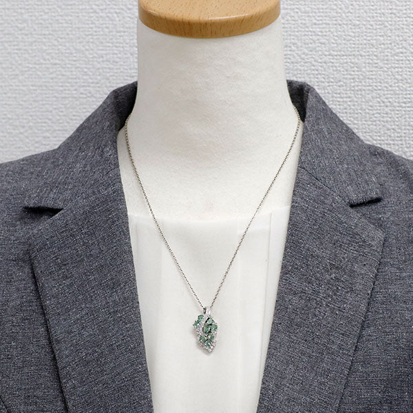 希少 ブラックメッキ/ K18WG アレキサンドライト ダイヤモンド ペンダントトップ 1.85ct D0.40ct