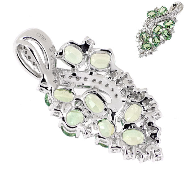 希少 ブラックメッキ/ K18WG アレキサンドライト ダイヤモンド ペンダントトップ 2.13ct D0.40ct