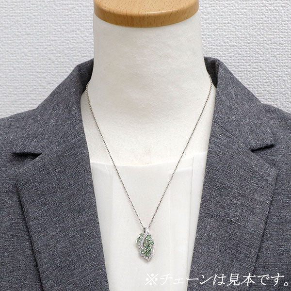 希少 ブラックメッキ/ K18WG アレキサンドライト ダイヤモンド ペンダントトップ 2.13ct D0.40ct