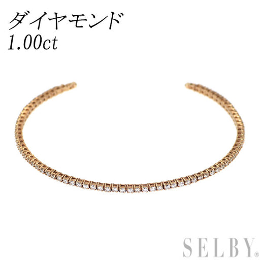 K18PG ダイヤモンド バングル 1.00ct — セルビーオンラインストア
