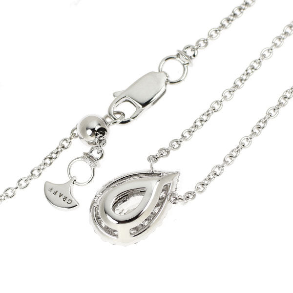 グラフ K18WG ペアシェイプ ダイヤモンド ペンダントネックレス 1.01ct G VS1 EX/VG アイコン 《セルビー銀座店》【中古】