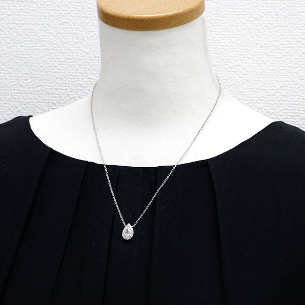 グラフ K18WG ペアシェイプ ダイヤモンド ペンダントネックレス 1.01ct G VS1 EX/VG アイコン 《セルビー銀座店》【中古】