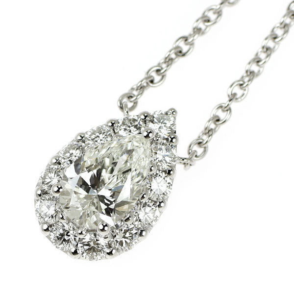 グラフ K18WG ペアシェイプ ダイヤモンド ペンダントネックレス 1.01ct G VS1 EX/VG アイコン 《セルビー銀座店》【中古】