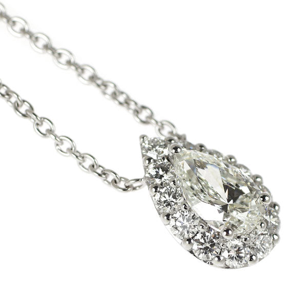 グラフ K18WG ペアシェイプ ダイヤモンド ペンダントネックレス 1.01ct G VS1 EX/VG アイコン 《セルビー銀座店》【中古】